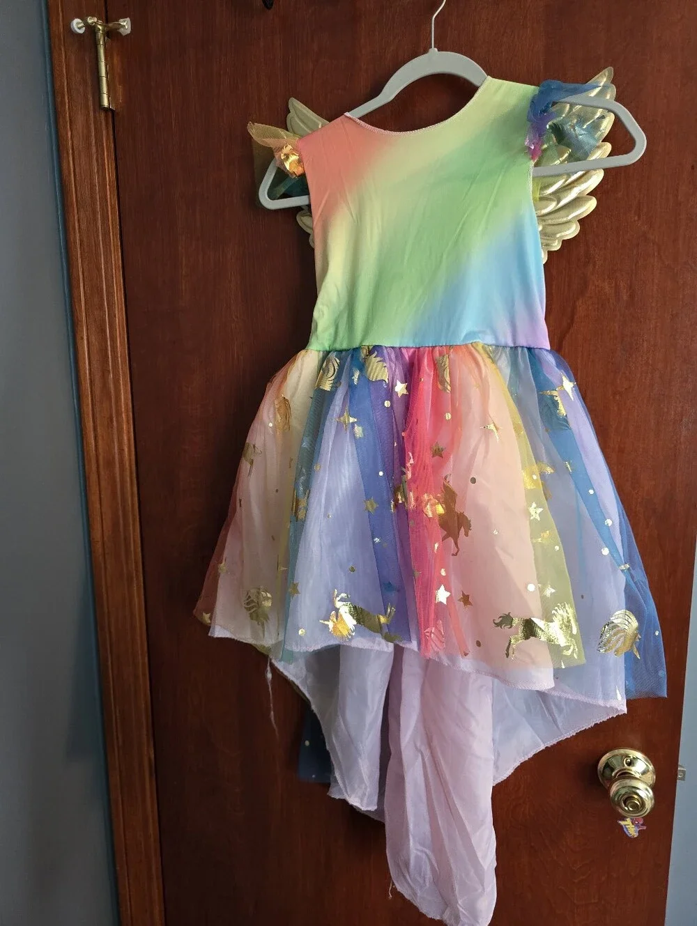 Kids Rainbow Unicorn Costume Dress - Multicolor
